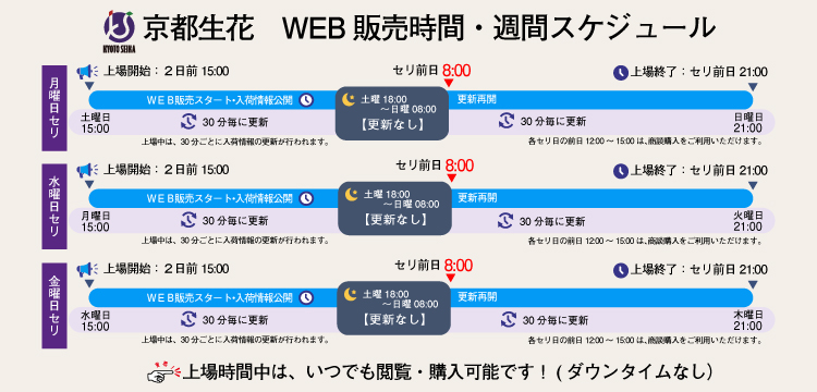 WEB販売時間のお知らせ